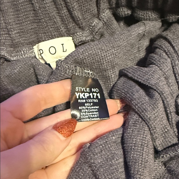 POL Crochet NWOT Solid Pattern Thermal Knitted Bottom Floral Embroidery- SMALL - Picture 11 of 13